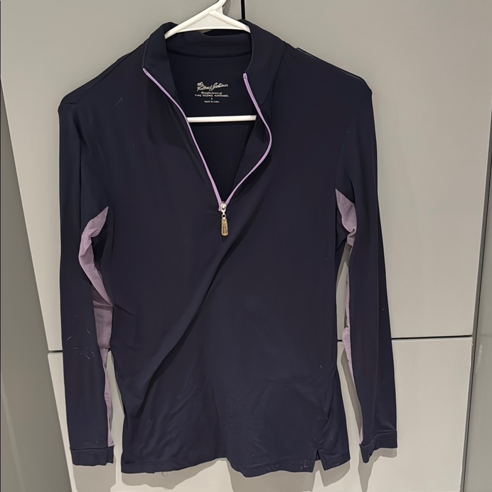Tailored Sportsman Navy and Lavender Sunshirt small